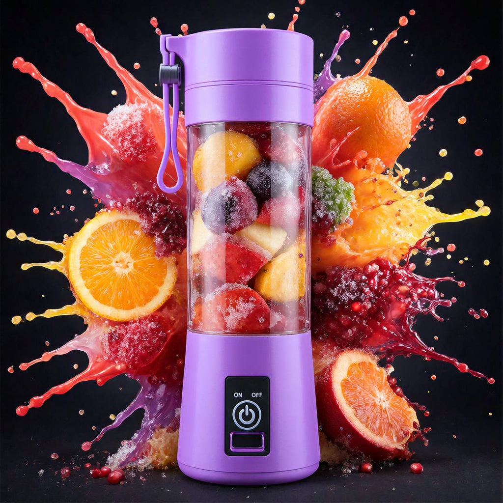 🥤 Portable Personal Blender – Cordless USB Rechargeable Juicer Cup for Smoothies & Fresh Juice On-the-Go (380ML, Random Color) 🍓