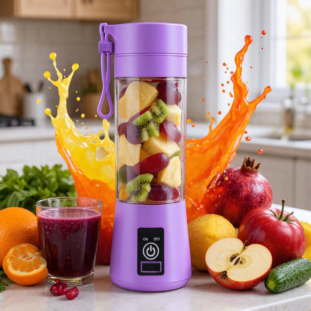 🥤 Portable Personal Blender – Cordless USB Rechargeable Juicer Cup for Smoothies & Fresh Juice On-the-Go (380ML, Random Color) 🍓